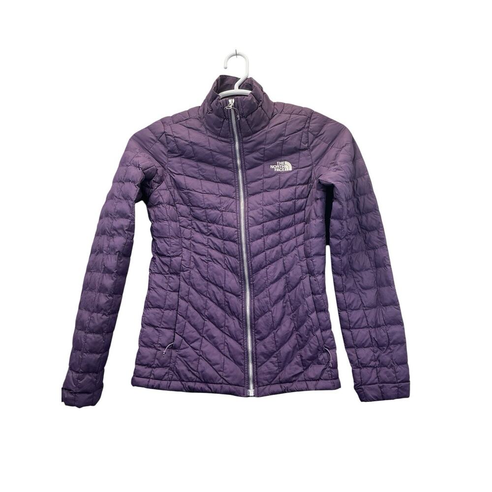 The North Face ThermoBall Insulated Lightweight Full Zip Puffer Purple Sz. S/P - Picture 2 of 11